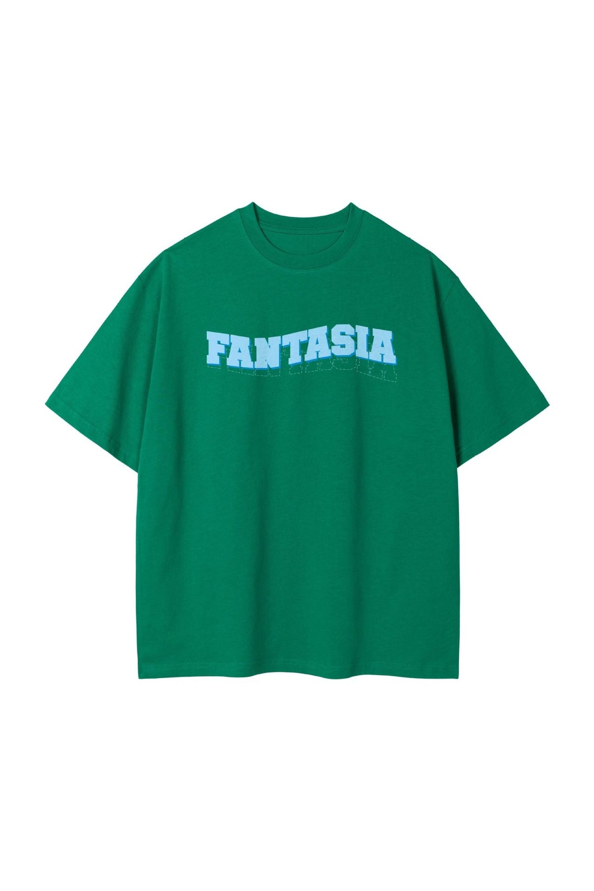 Camiseta Oversize con Estampado Gráfico · Verde