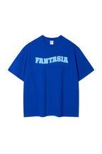 Camiseta Oversize con Estampado Gráfico · Azul Klein